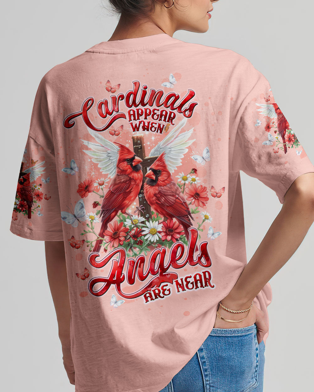 Cardinals Appear When Angels Are Near Women's All Over Print Shirt - Tltw1606253