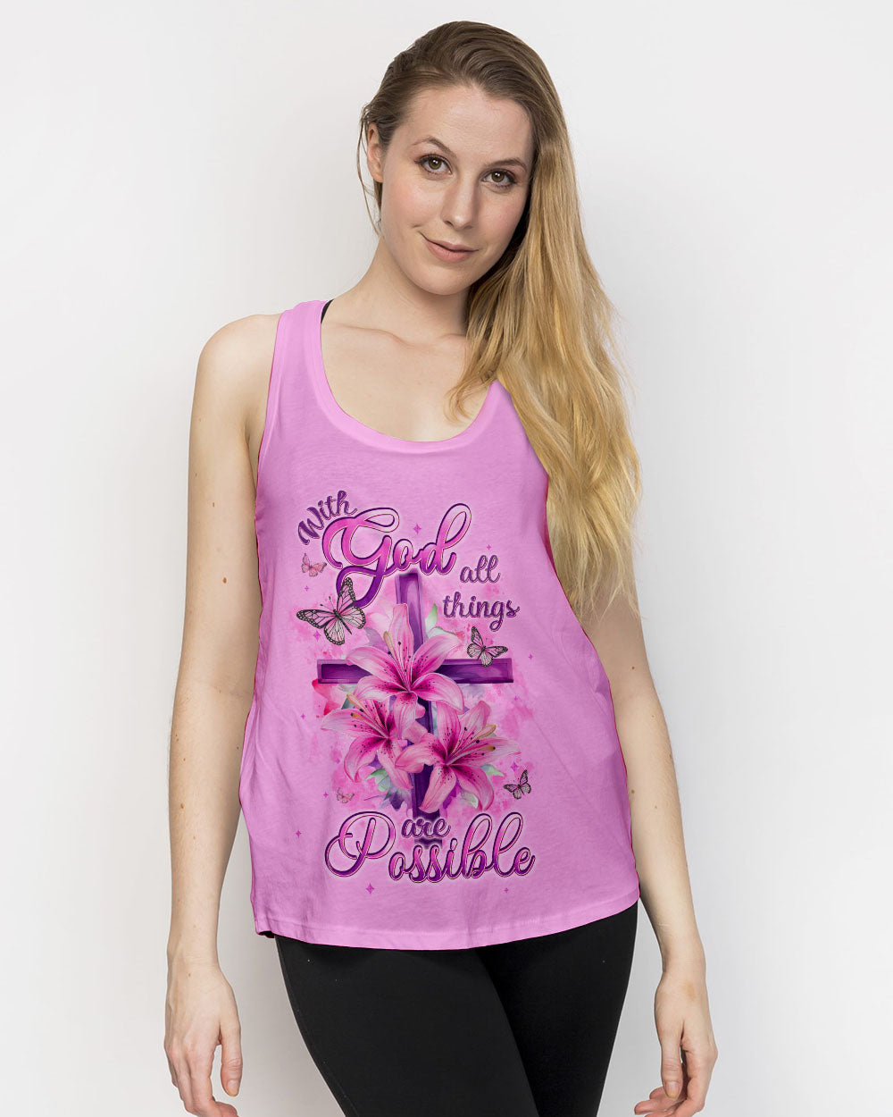 With God All Things Are Possible Women's All Over Print Shirt - Typq0406251
