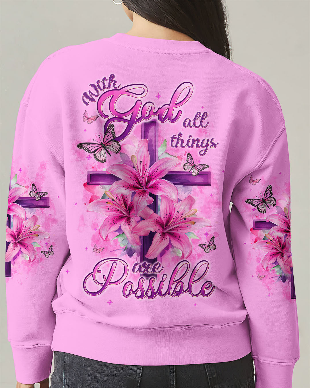 With God All Things Are Possible Women's All Over Print Shirt - Typq0406251