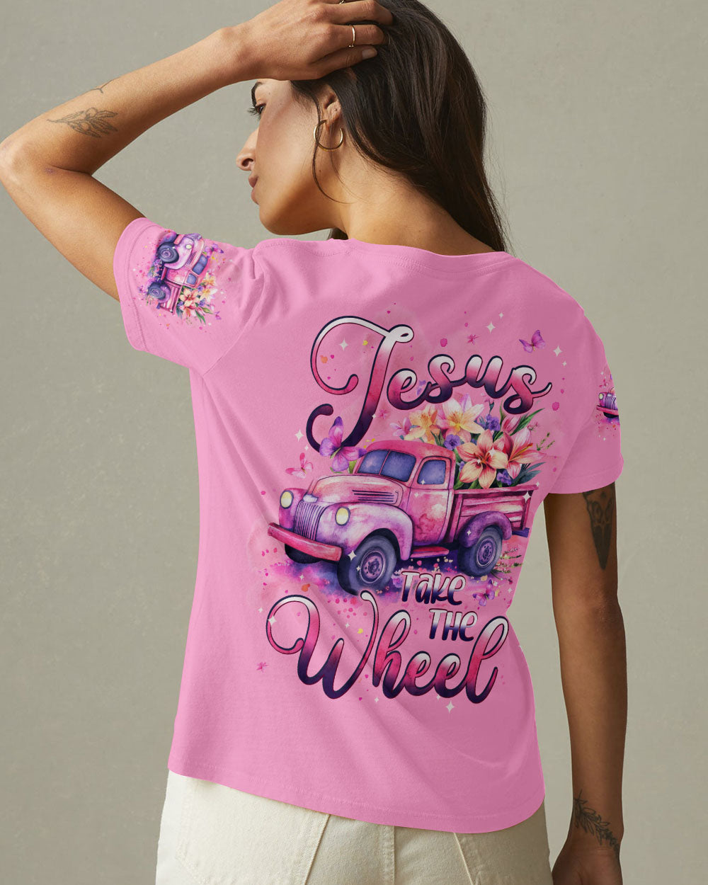 Jesus Take The Wheel Women's All Over Print Shirt - Typq1006254