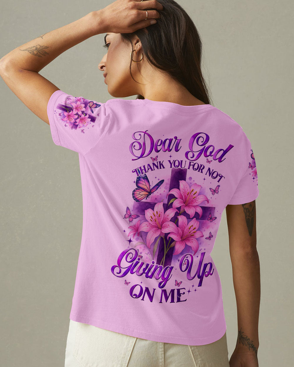 Dear God Thank You For Not Giving Up On Me Women's All Over Print Shirt - Tyqy0605251