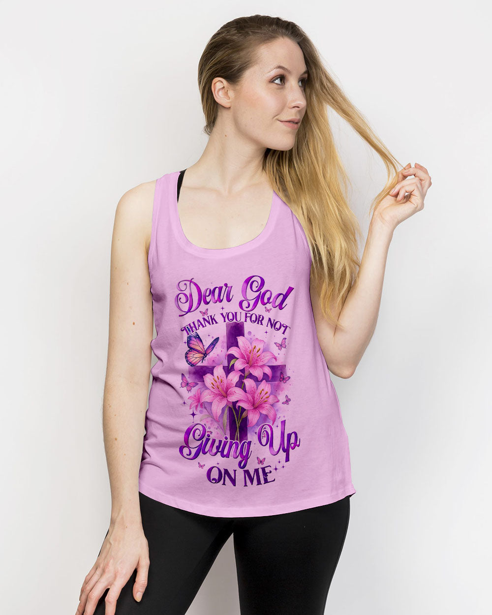 Dear God Thank You For Not Giving Up On Me Women's All Over Print Shirt - Tyqy0605251