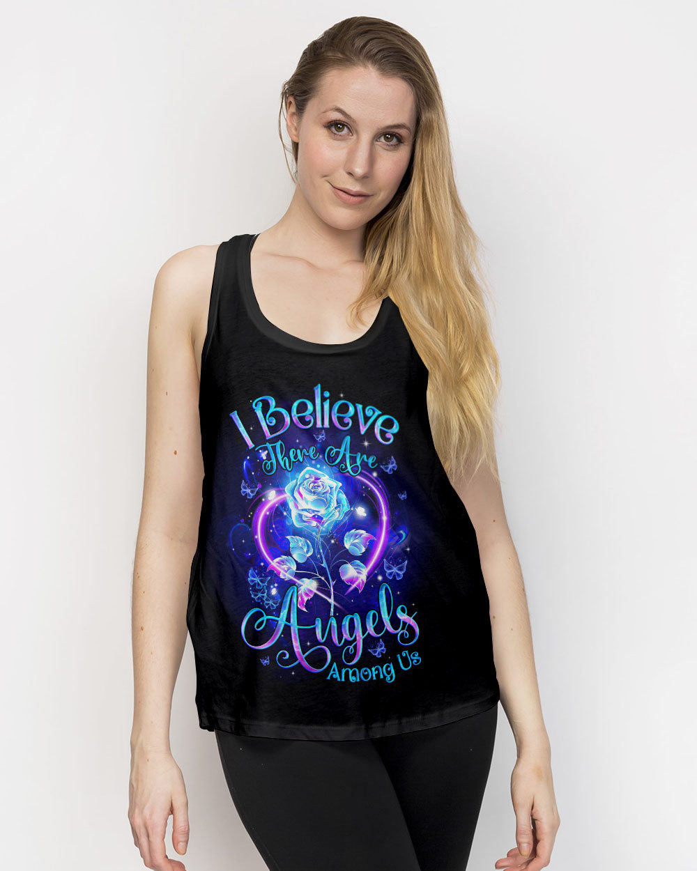 I Believe There Are Angels Among Us Rose Women's All Over Print Shirt - Tyqy0705254