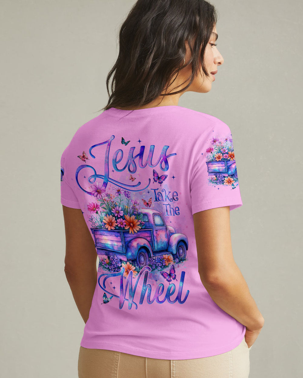 Jesus Take The Wheel Women's All Over Print Shirt - Tyqy0905254
