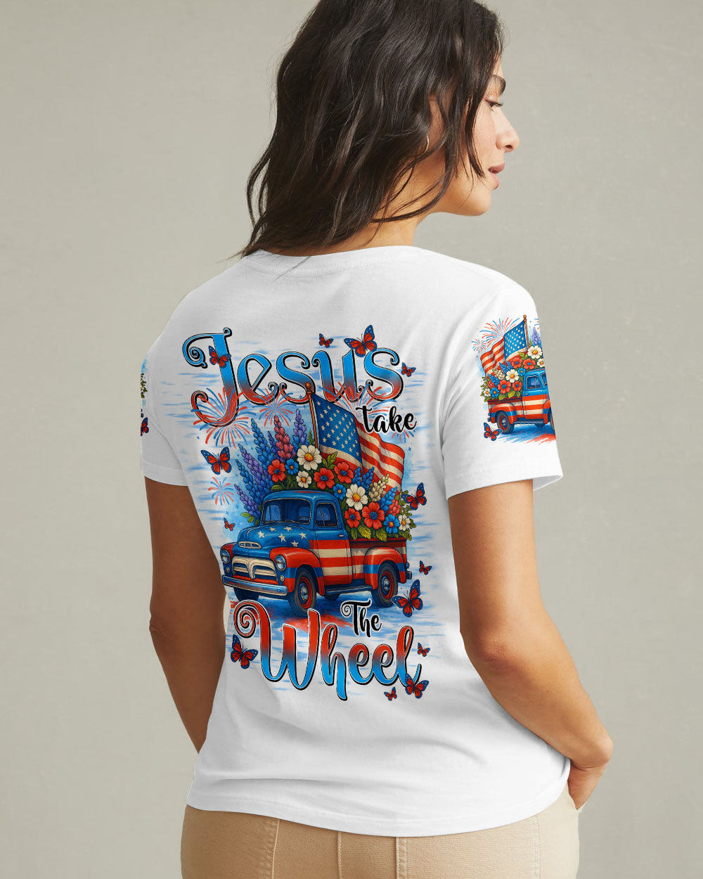 Jesus Take The Wheel Women's All Over Print Shirt - Tyqy1405254