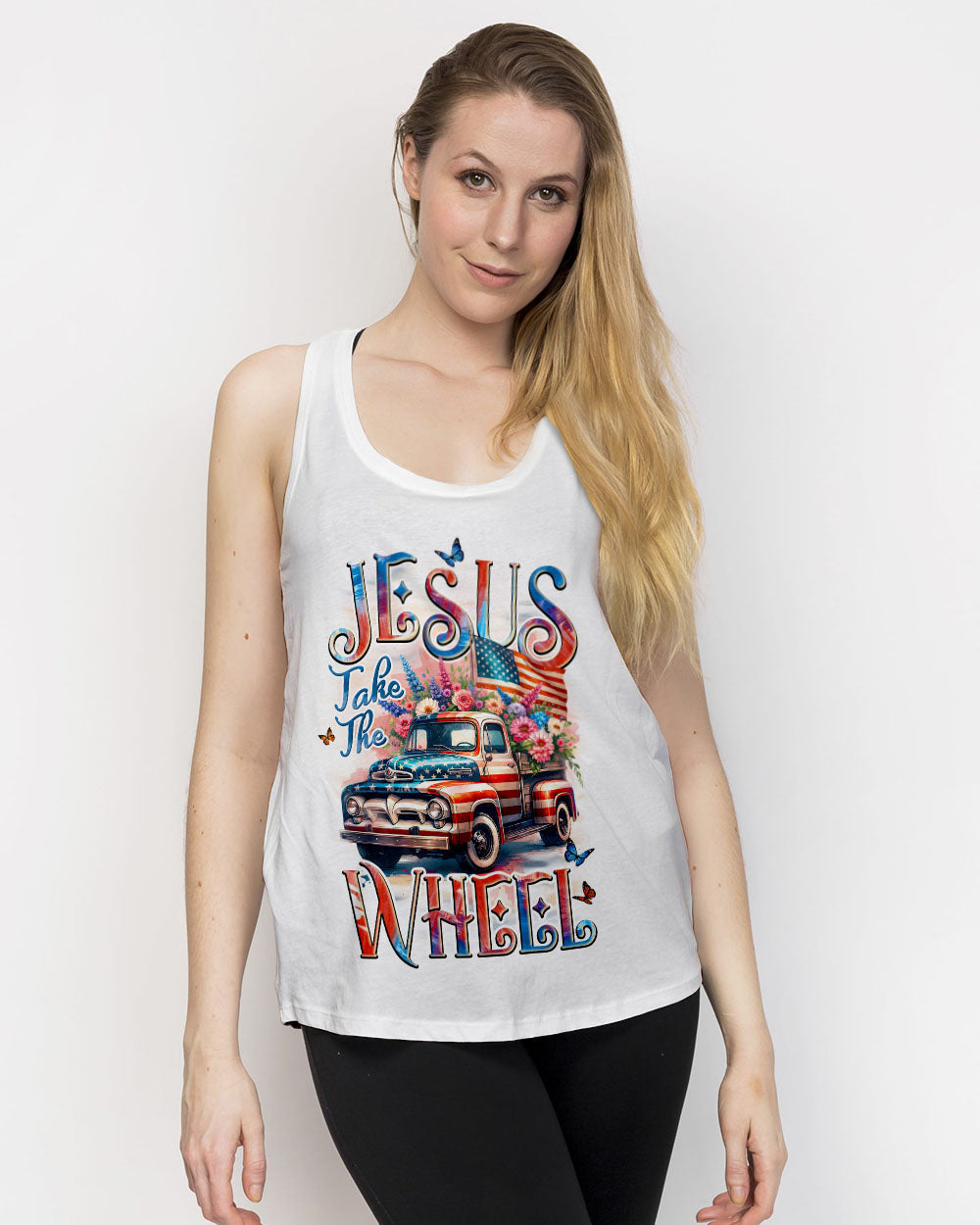 Jesus Take The Wheel Women's All Over Print Shirt - Tyqy1505252
