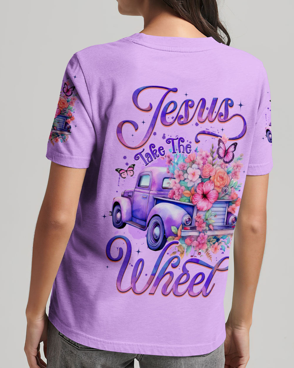 Jesus Take The Wheel Women's All Over Print Shirt - Tyqy1606253