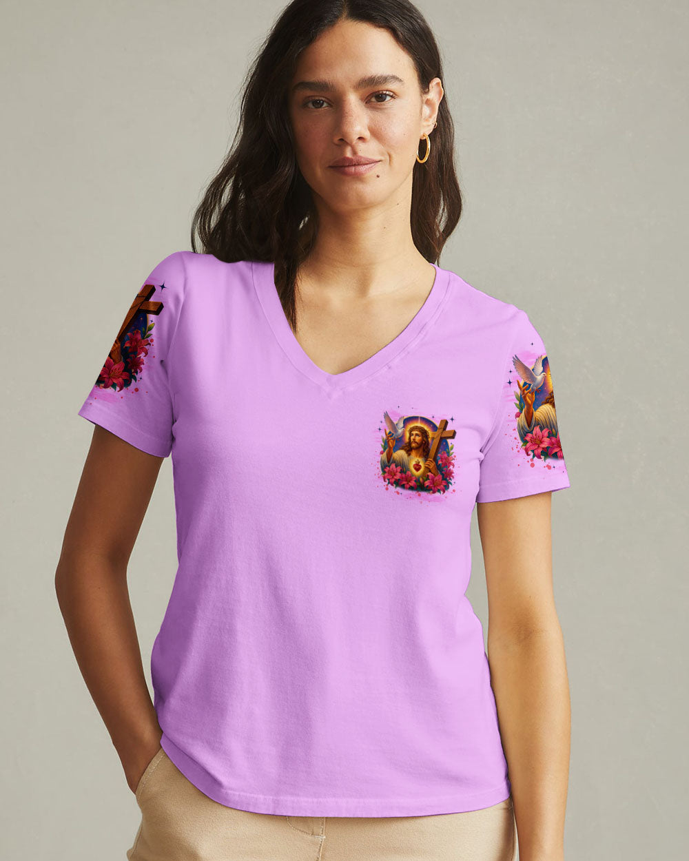 Thank You God Women's All Over Print Shirt - Tyqy1705251