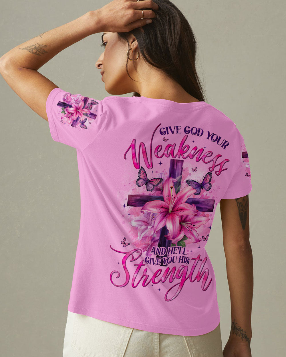 Give God Your Weakness Women's All Over Print Shirt - Tyqy2404252