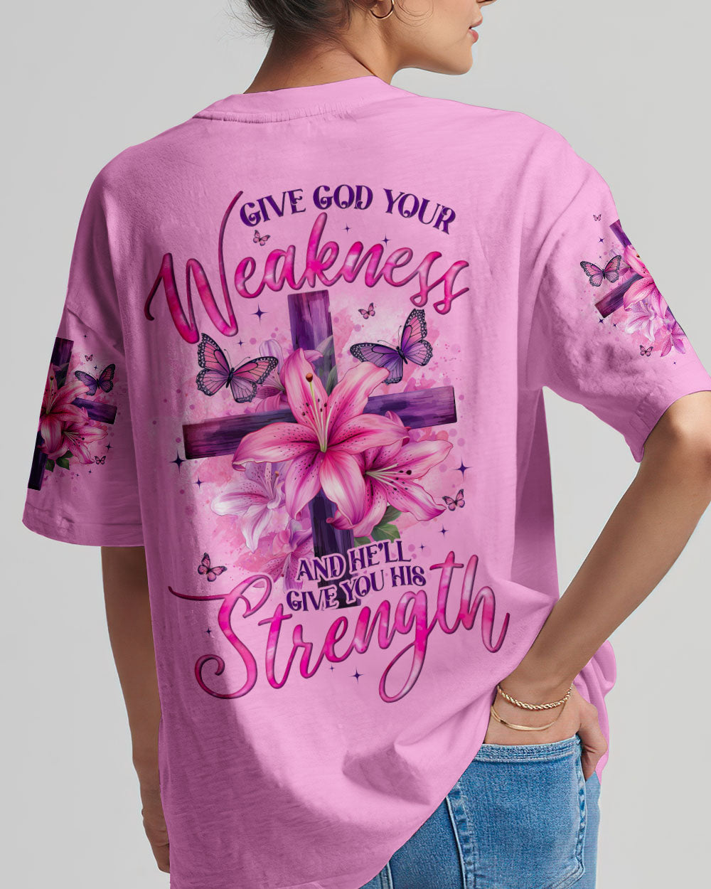 Give God Your Weakness Women's All Over Print Shirt - Tyqy2404252
