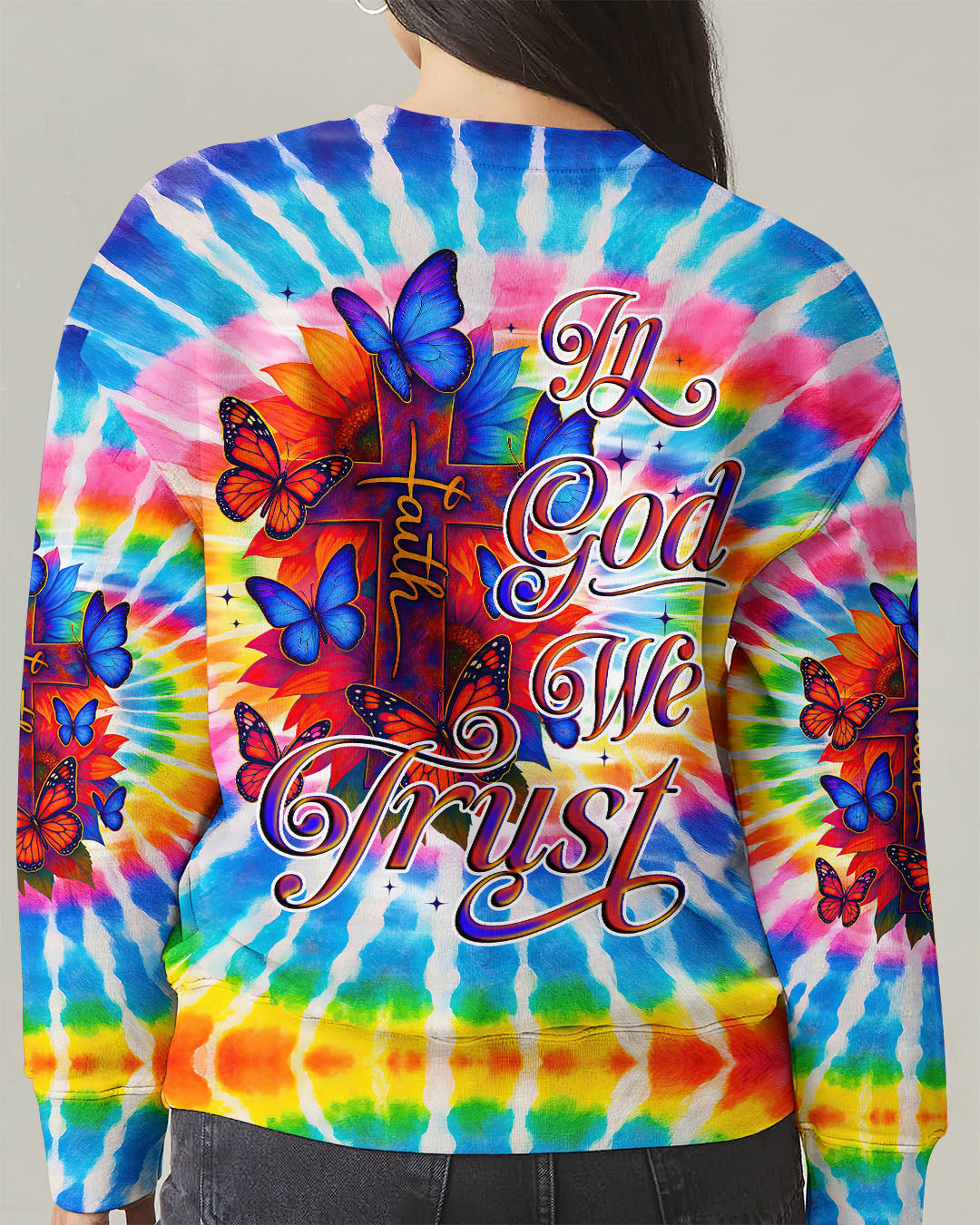 In God We Trust Tie Dye Women's All Over Print Shirt - Tyqy2605252
