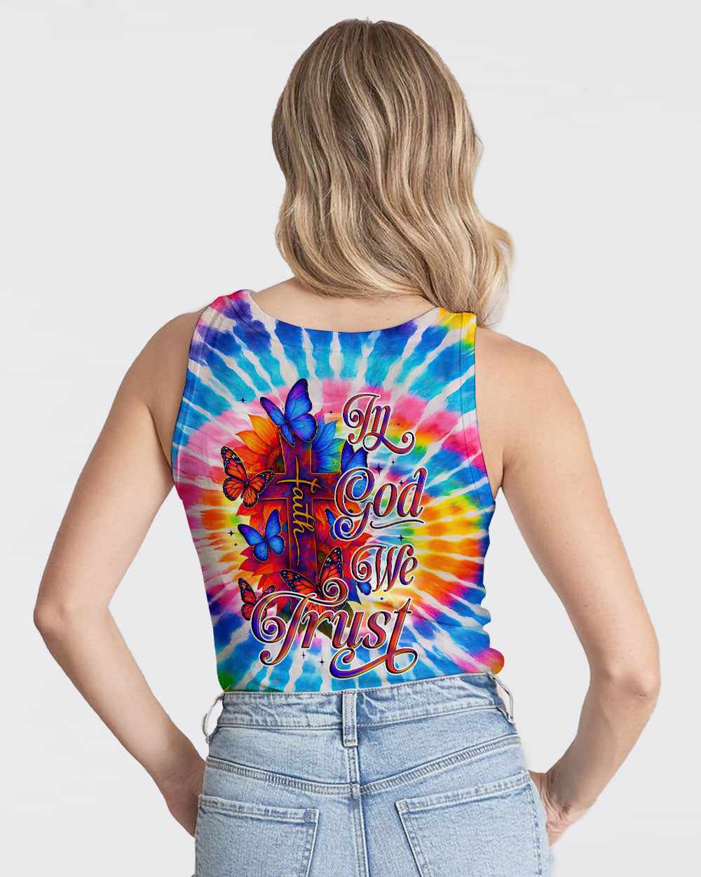 In God We Trust Tie Dye Women's All Over Print Shirt - Tyqy2605252