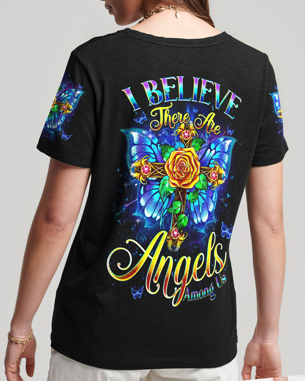 I Believe There Are Angels Among Us Women's All Over Print Shirt - Tyqy2705251