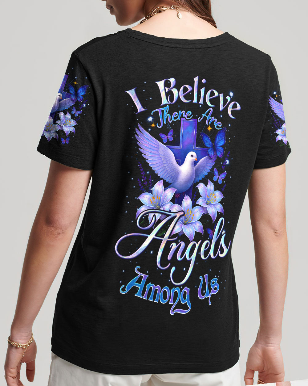I Believe There Are Angels Among Us Dove Women's All Over Print Shirt - Tyqy2804252