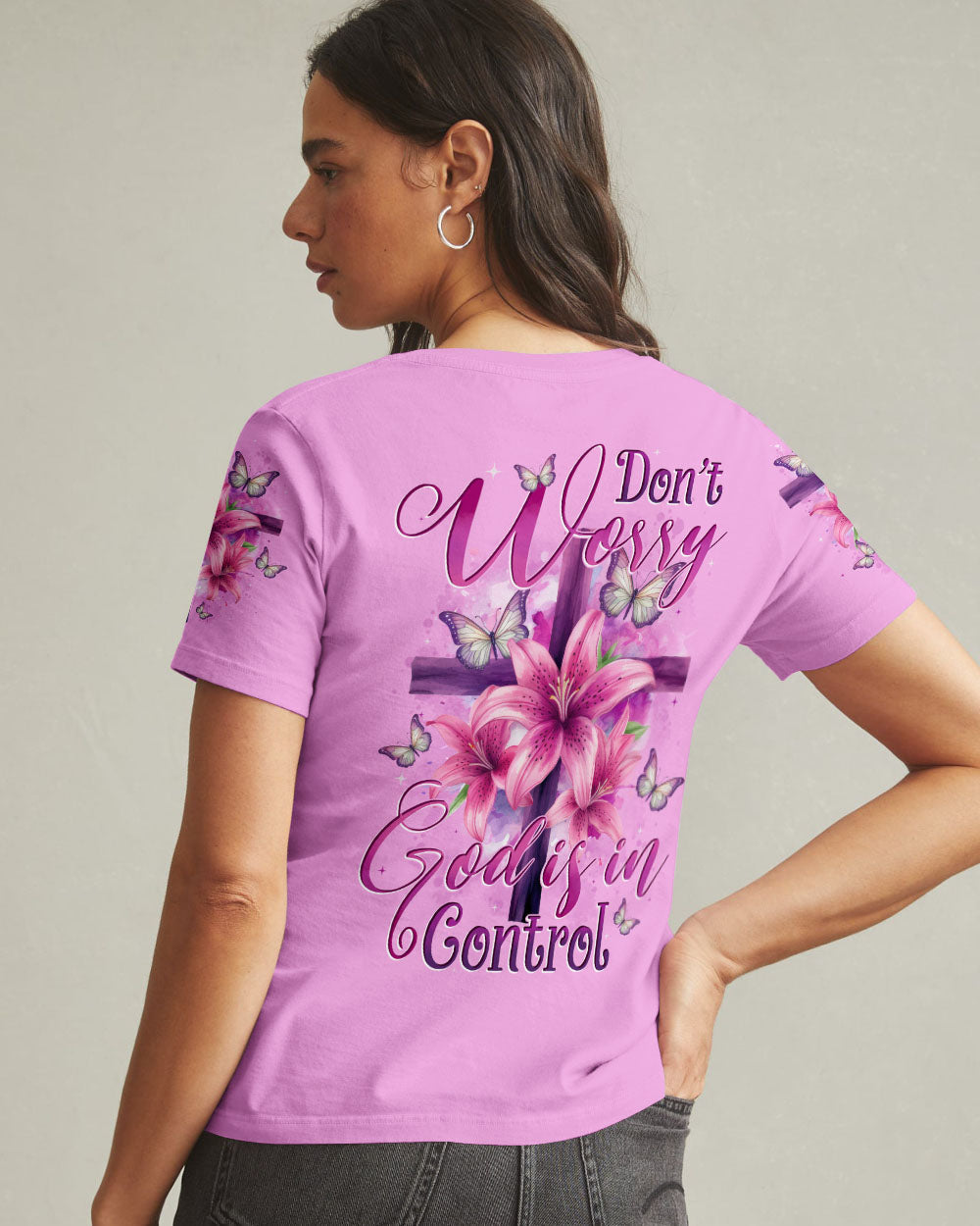 Don't Worry God Is In Control Women's All Over Print Shirt - Tytd1905251