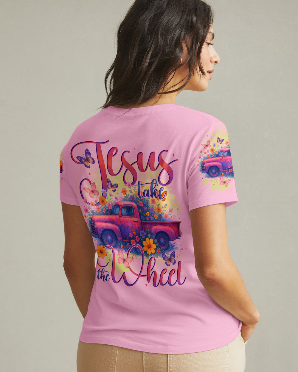 Jesus Take The Wheel Women's All Over Print Shirt - Tytd2005252