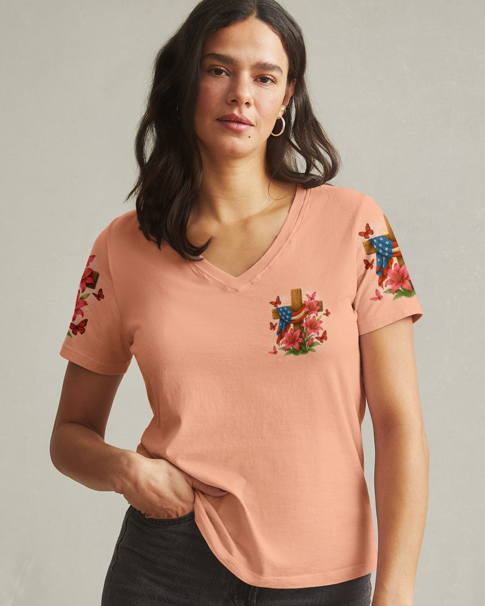 She Loves Jesus Women's All Over Print Shirt - Tytd2205252