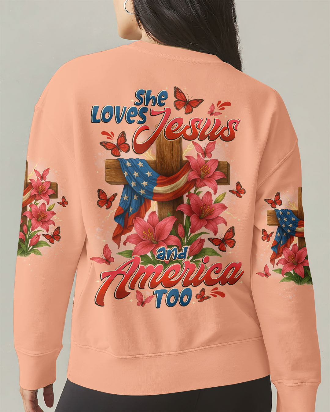 She Loves Jesus Women's All Over Print Shirt - Tytd2205252