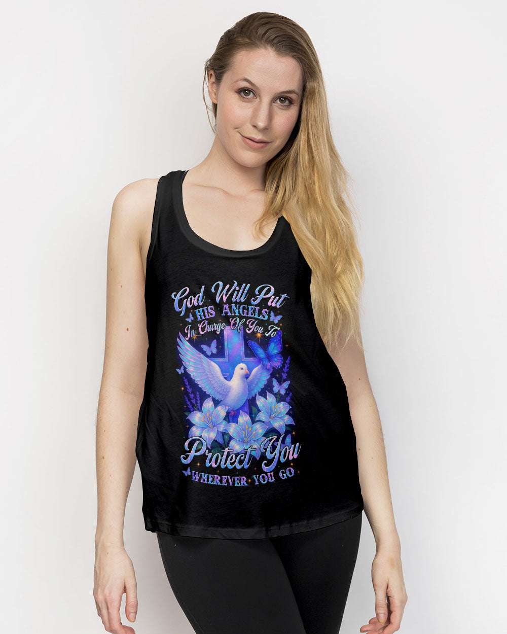 God Will Put His Angels In Charge Of You Women's All Over Print Shirt - Tytm0206253