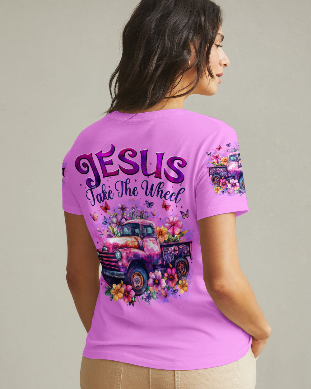 Jesus Take The Wheel Women's All Over Print Shirt - Tytm0905252