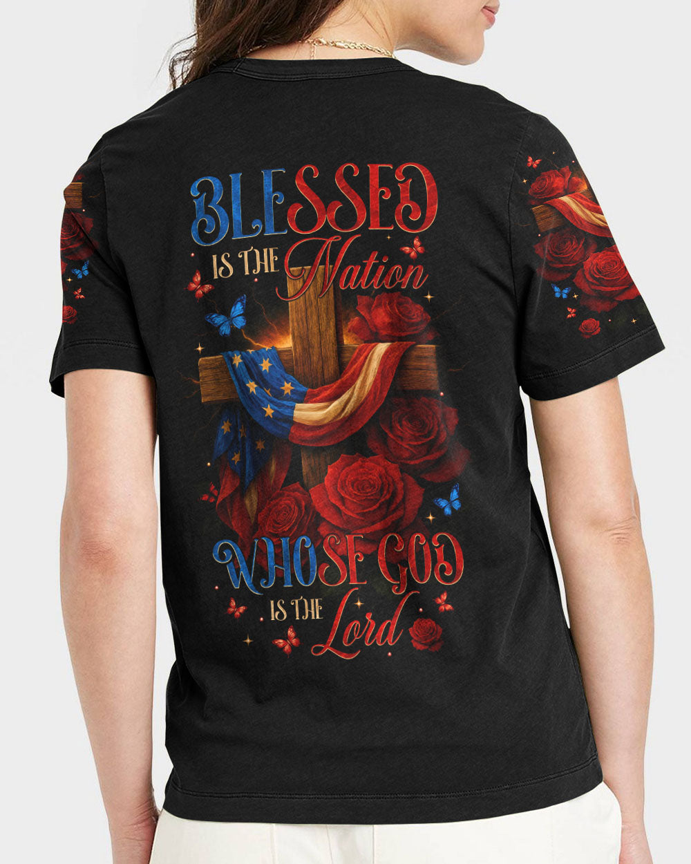 Blessed Is The Nation Whose God Is The Lord Women's All Over Print Shirt - Tytm1905253