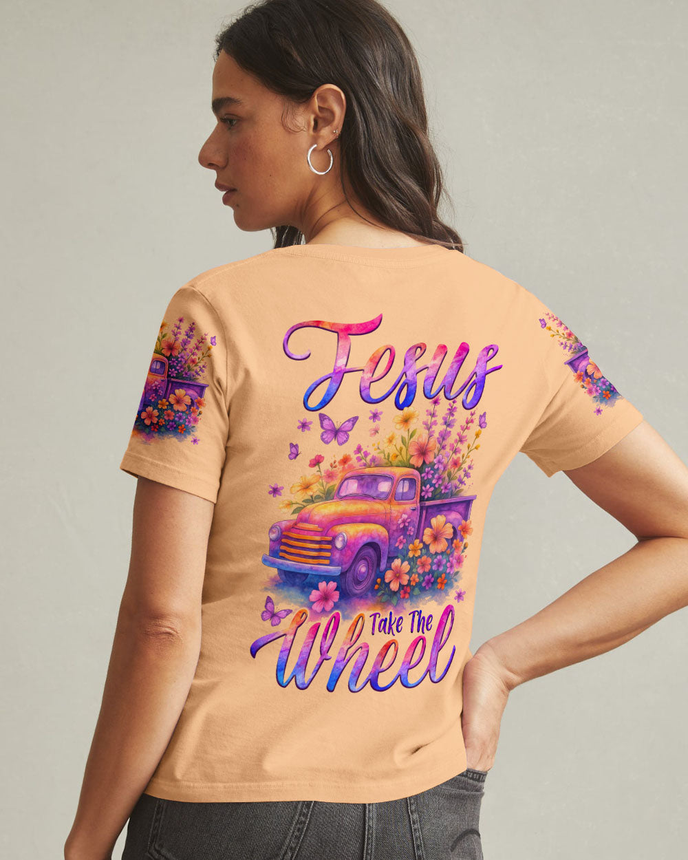 Jesus Take The Wheel Women's All Over Print Shirt - Tytm2005251