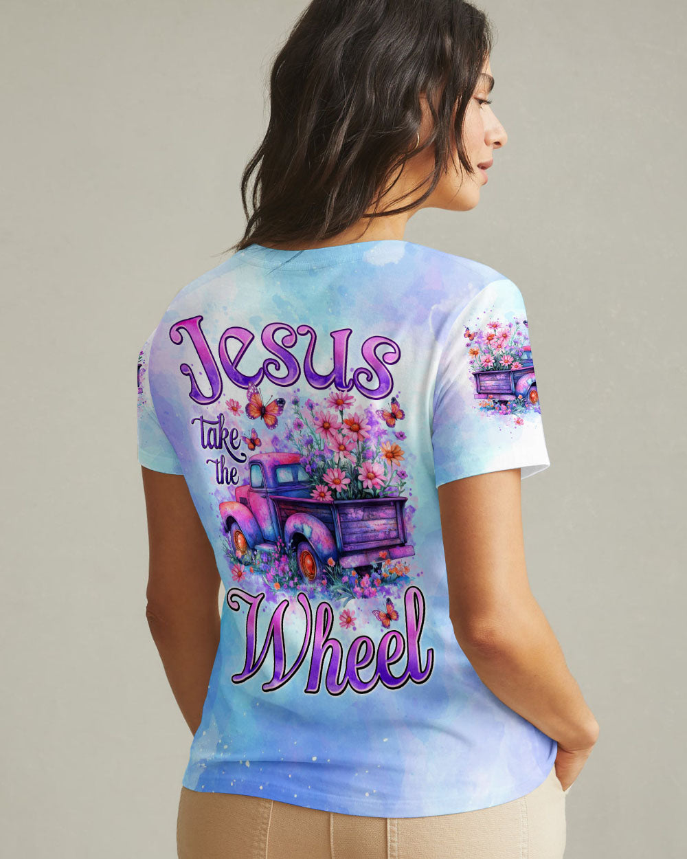 Jesus Take The Wheel Women's All Over Print Shirt - Tytm2306251