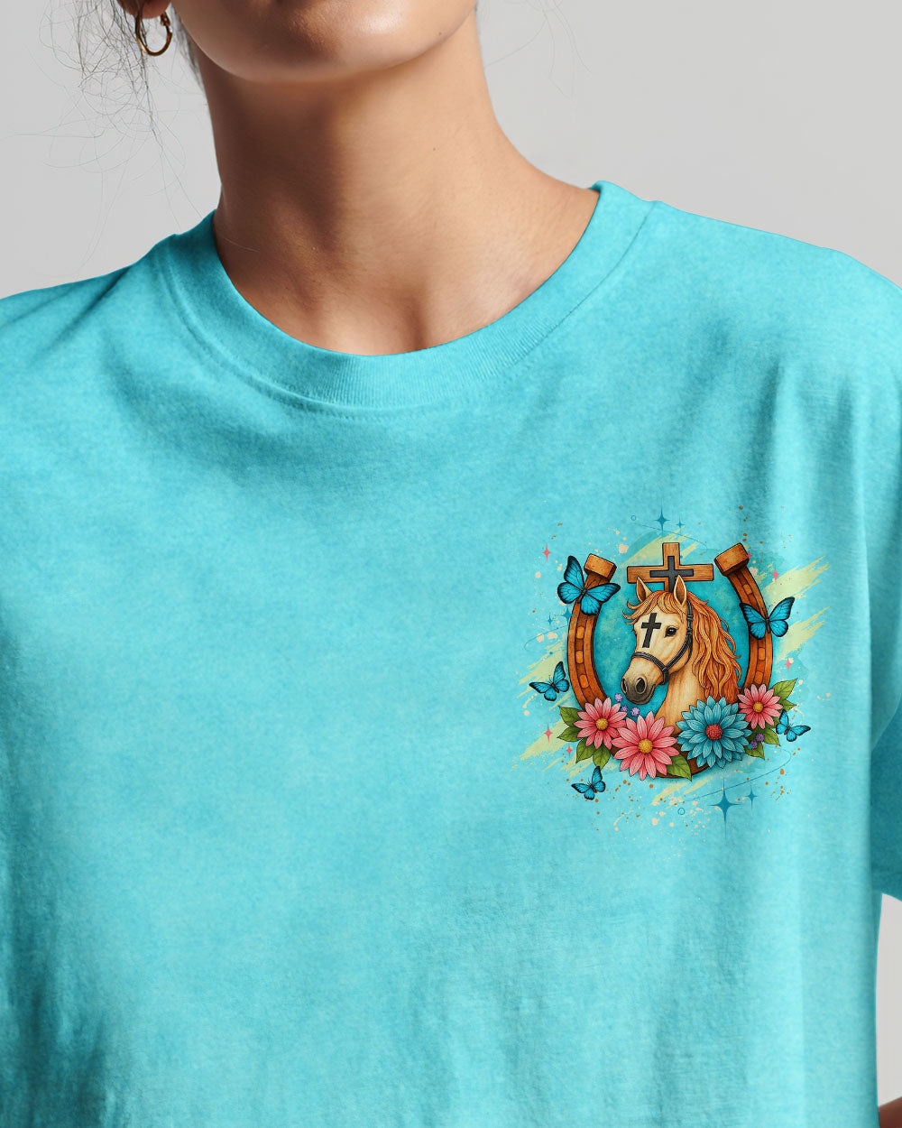 Runs On Jesus And Horses Women's All Over Print Shirt - Yhdu0306252
