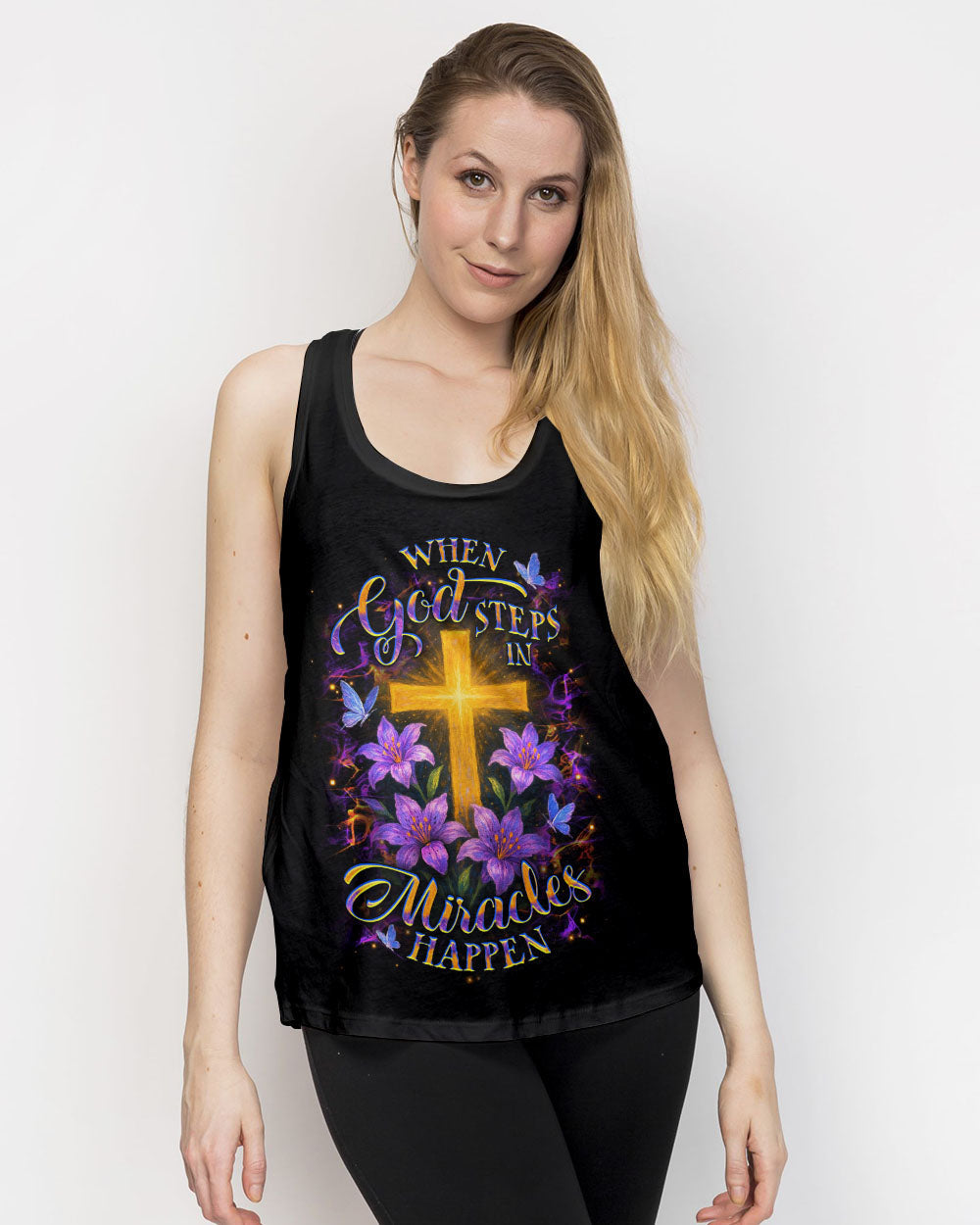 When God Steps In Miracles Happen Women's All Over Print Shirt - Yhdu0605251
