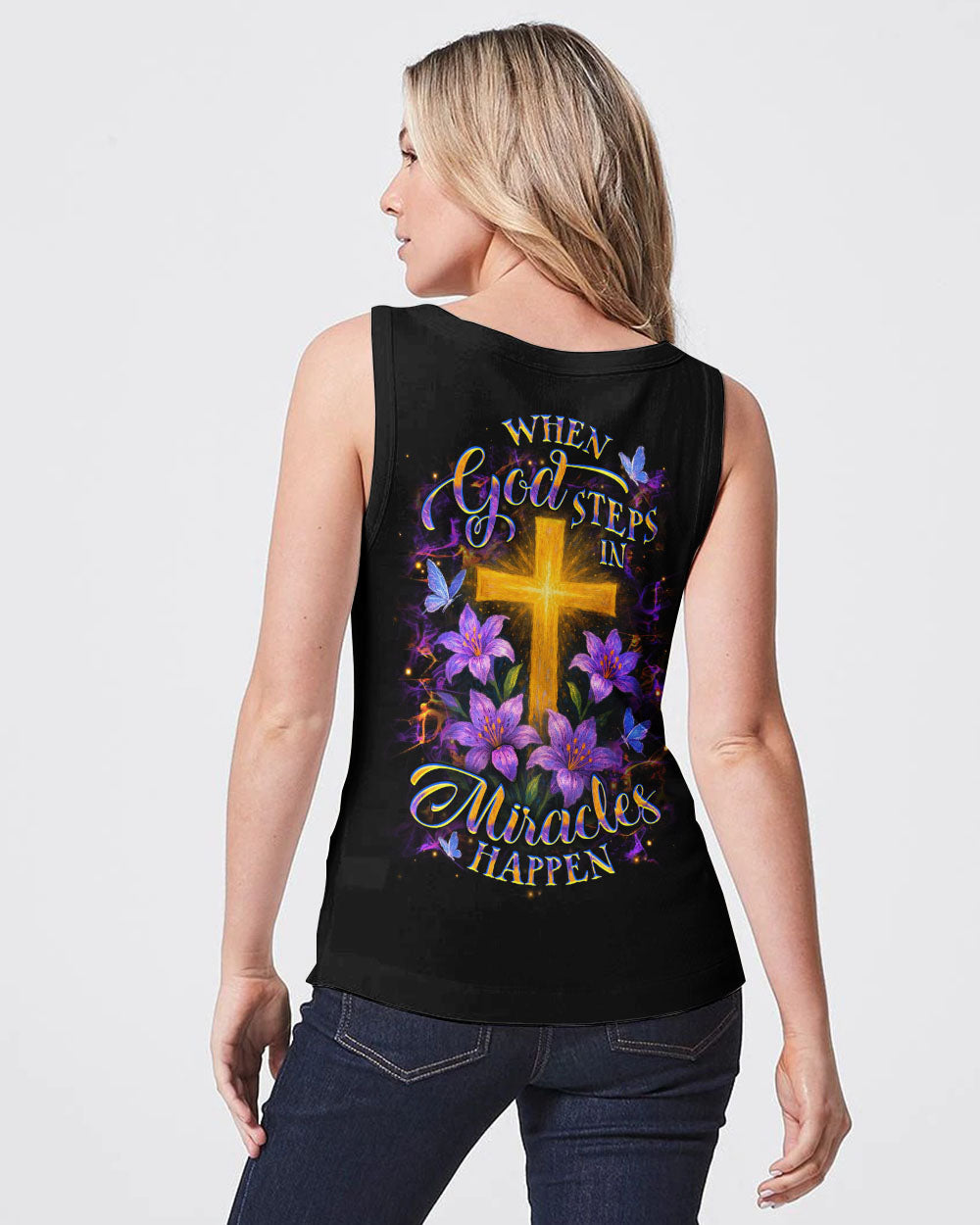 When God Steps In Miracles Happen Women's All Over Print Shirt - Yhdu0605251
