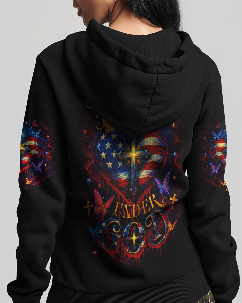 One Nation Under God Warrior Women's All Over Print Shirt - Yhdu1006253