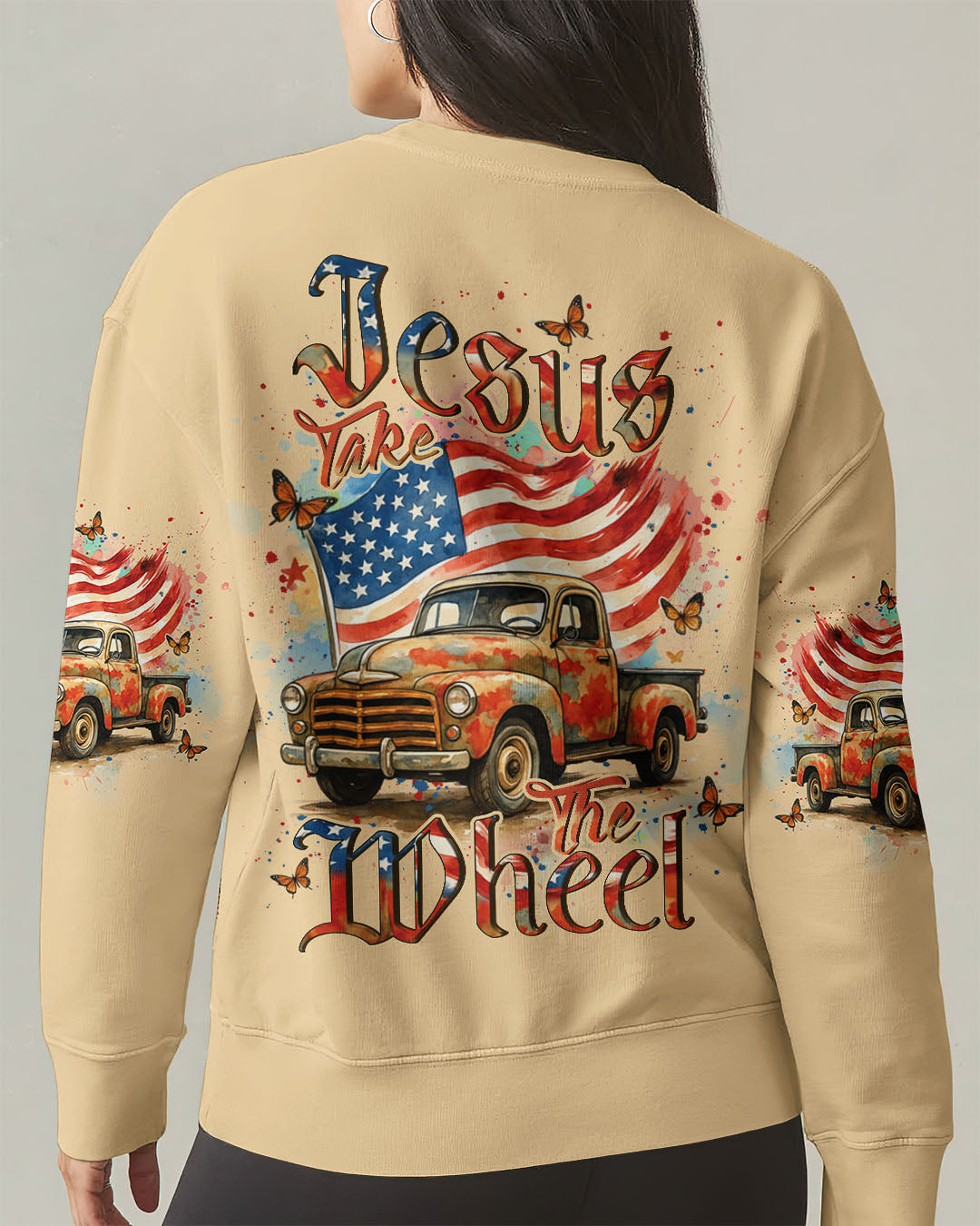 Jesus Take The Wheel Women's All Over Print Shirt - Yhdu1905252