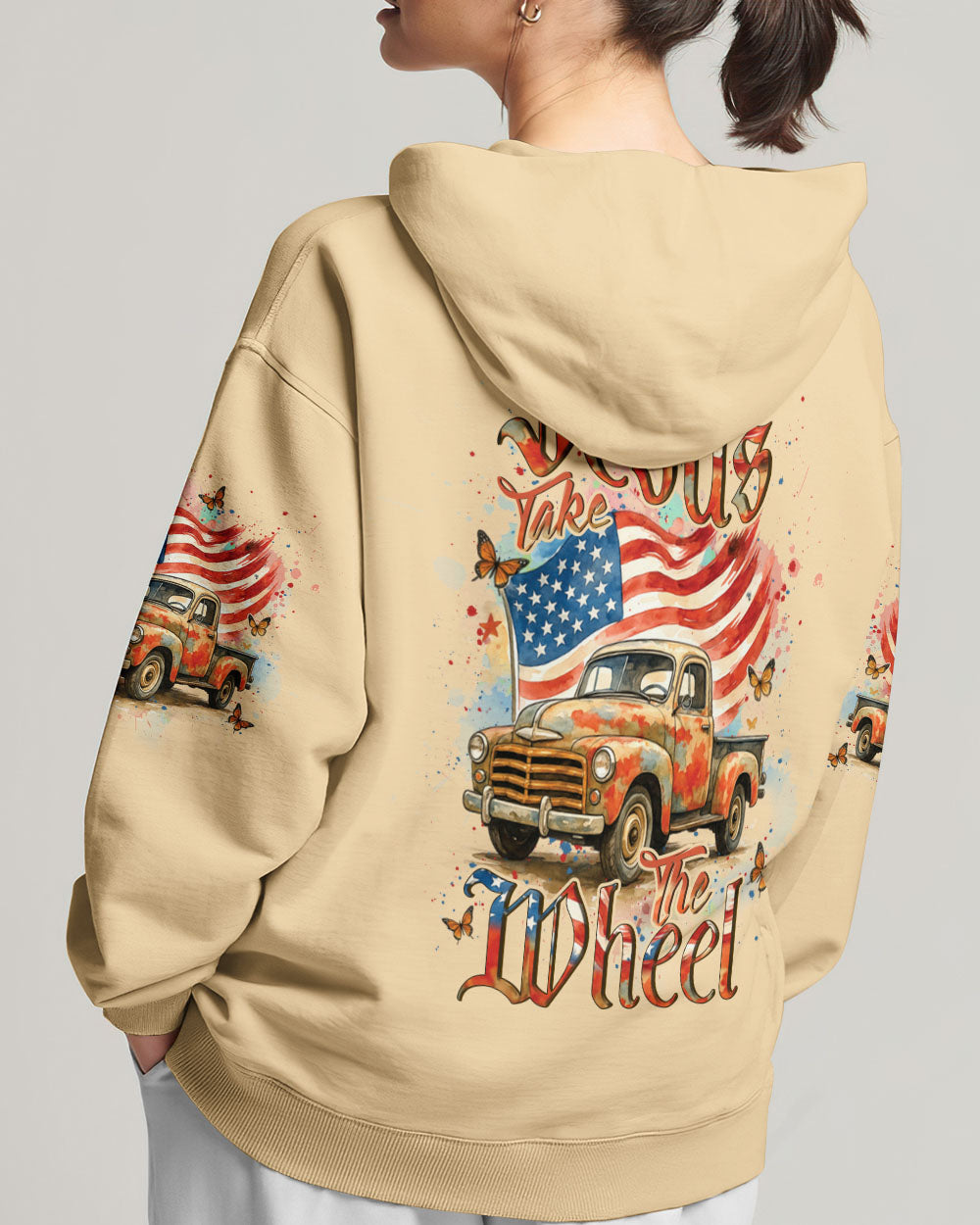 Jesus Take The Wheel Women's All Over Print Shirt - Yhdu1905252