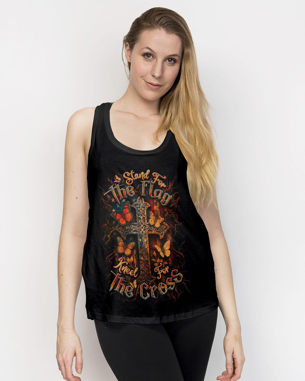 Stand For The Flag Kneel For The Cross Women's All Over Print Shirt - Yhdu1906254