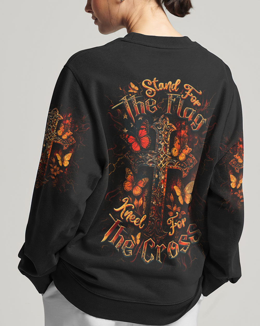 Stand For The Flag Kneel For The Cross Women's All Over Print Shirt - Yhdu1906254