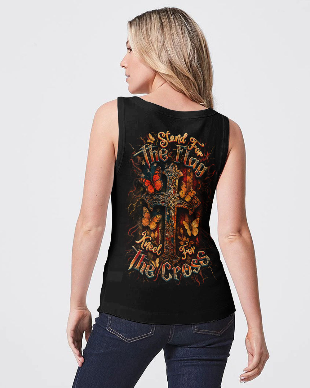 Stand For The Flag Kneel For The Cross Women's All Over Print Shirt - Yhdu1906254