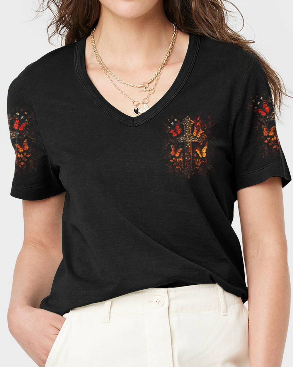 Stand For The Flag Kneel For The Cross Women's All Over Print Shirt - Yhdu1906254