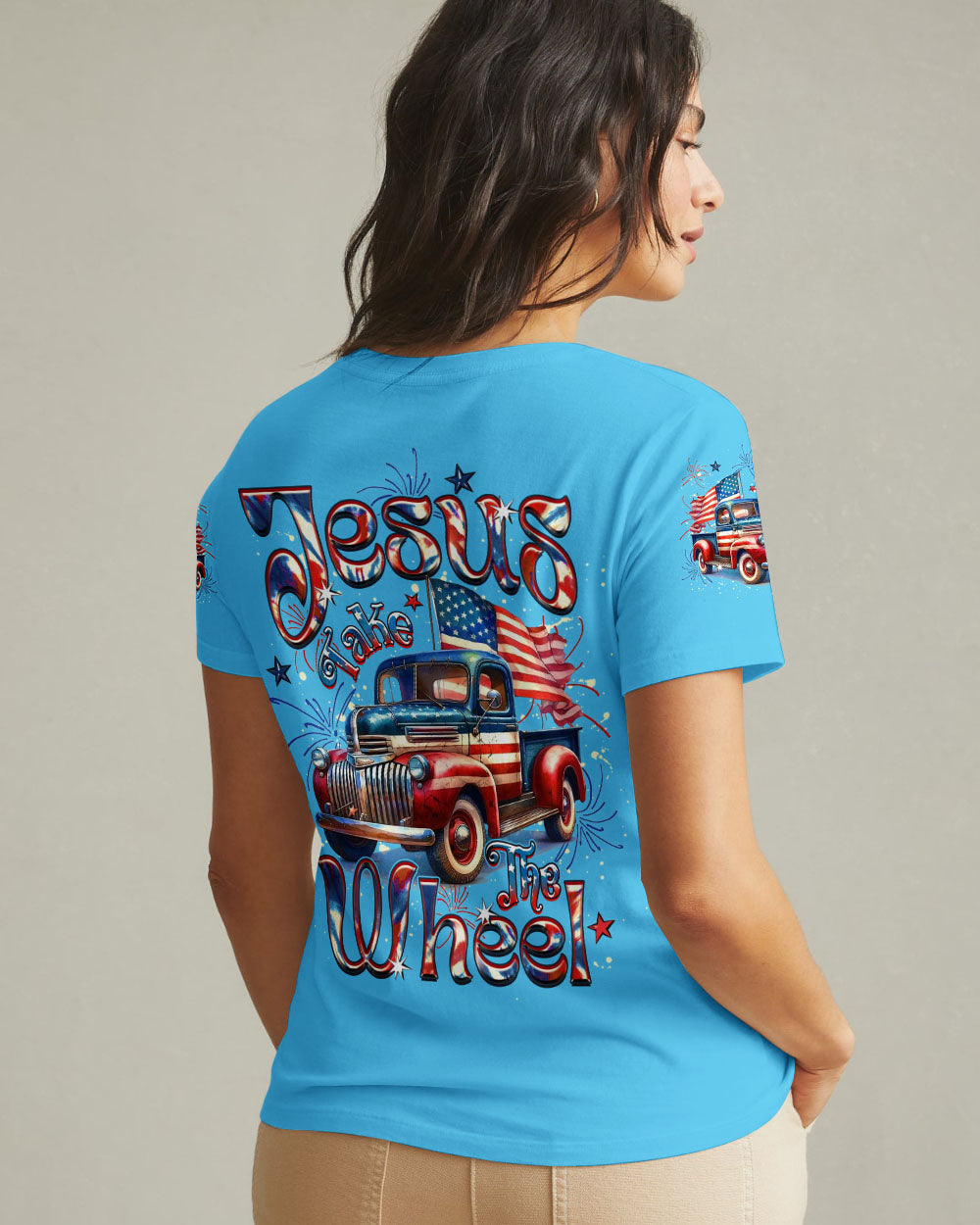 Jesus Take The Wheel Women's All Over Print Shirt - Yhdu2205254