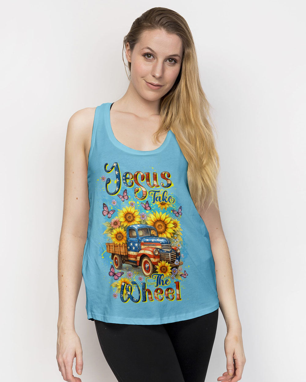 Jesus Take The Wheel Sunflowers Women's All Over Print Shirt - Yhdu2705254