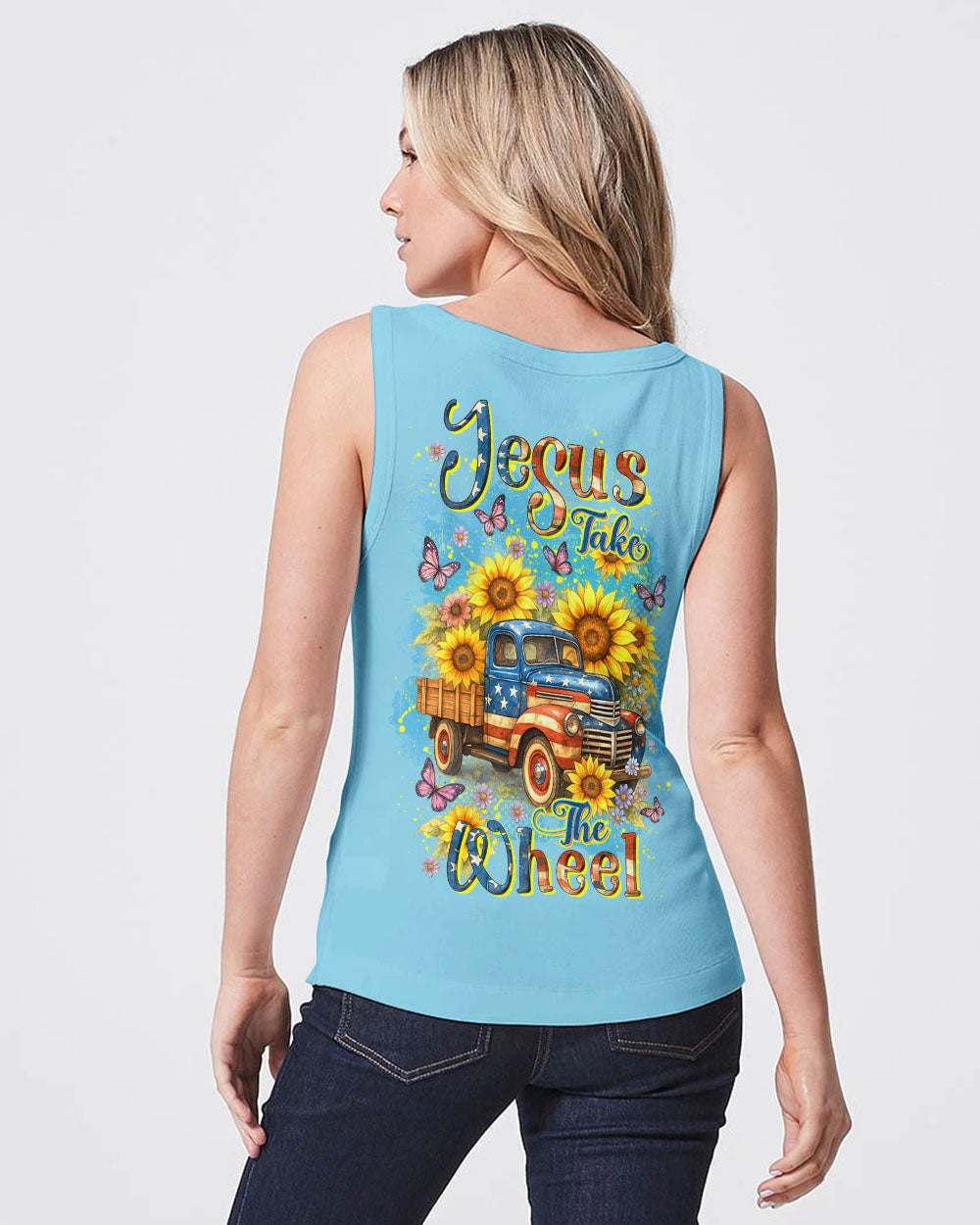 Jesus Take The Wheel Sunflowers Women's All Over Print Shirt - Yhdu2705254