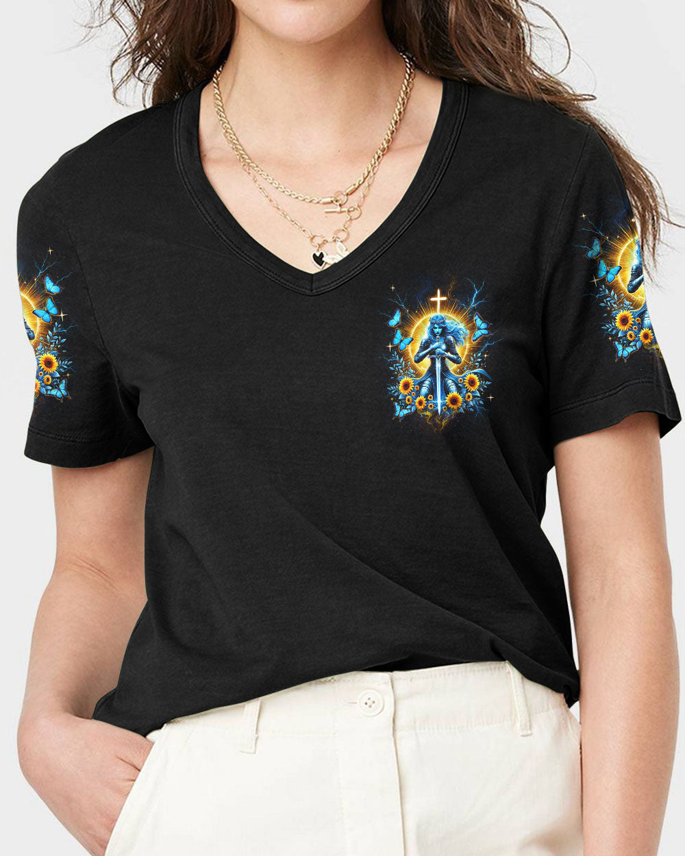 A Child Of God A Woman Of Faith Women's All Over Print Shirt - Yhdu2805251