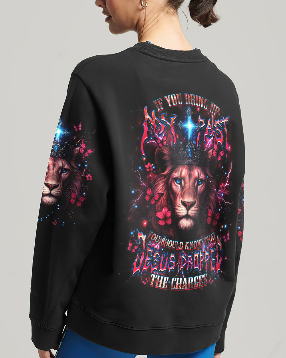 Jesus Dropped The Charges Lion Women's All Over Print Shirt - Yhdu2905254
