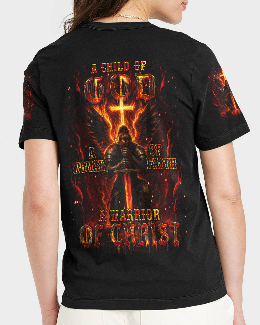 A Child Of God A Woman Of Faith Women's All Over Print Shirt - Yhdu3005253