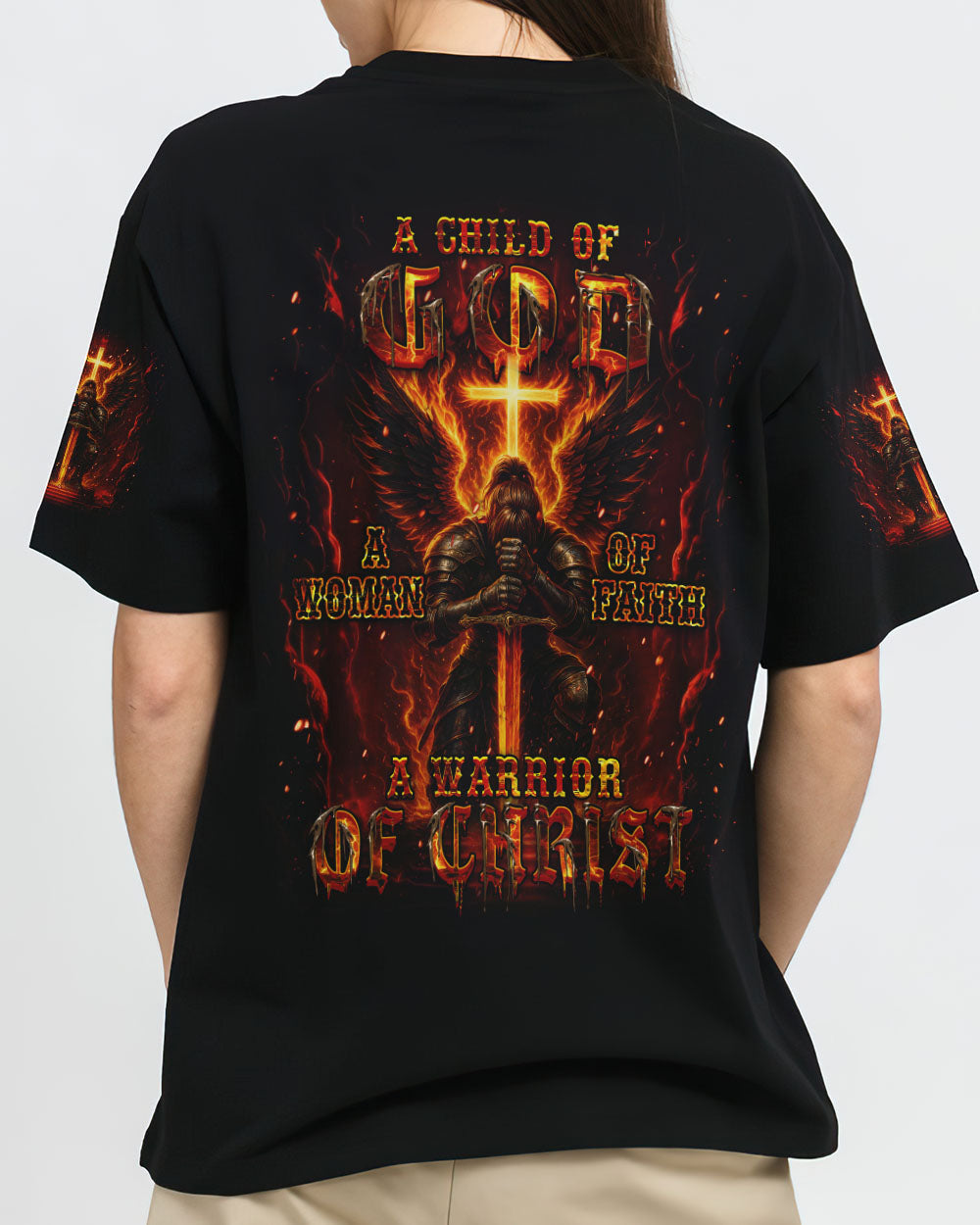 A Child Of God A Woman Of Faith Women's All Over Print Shirt - Yhdu3005253
