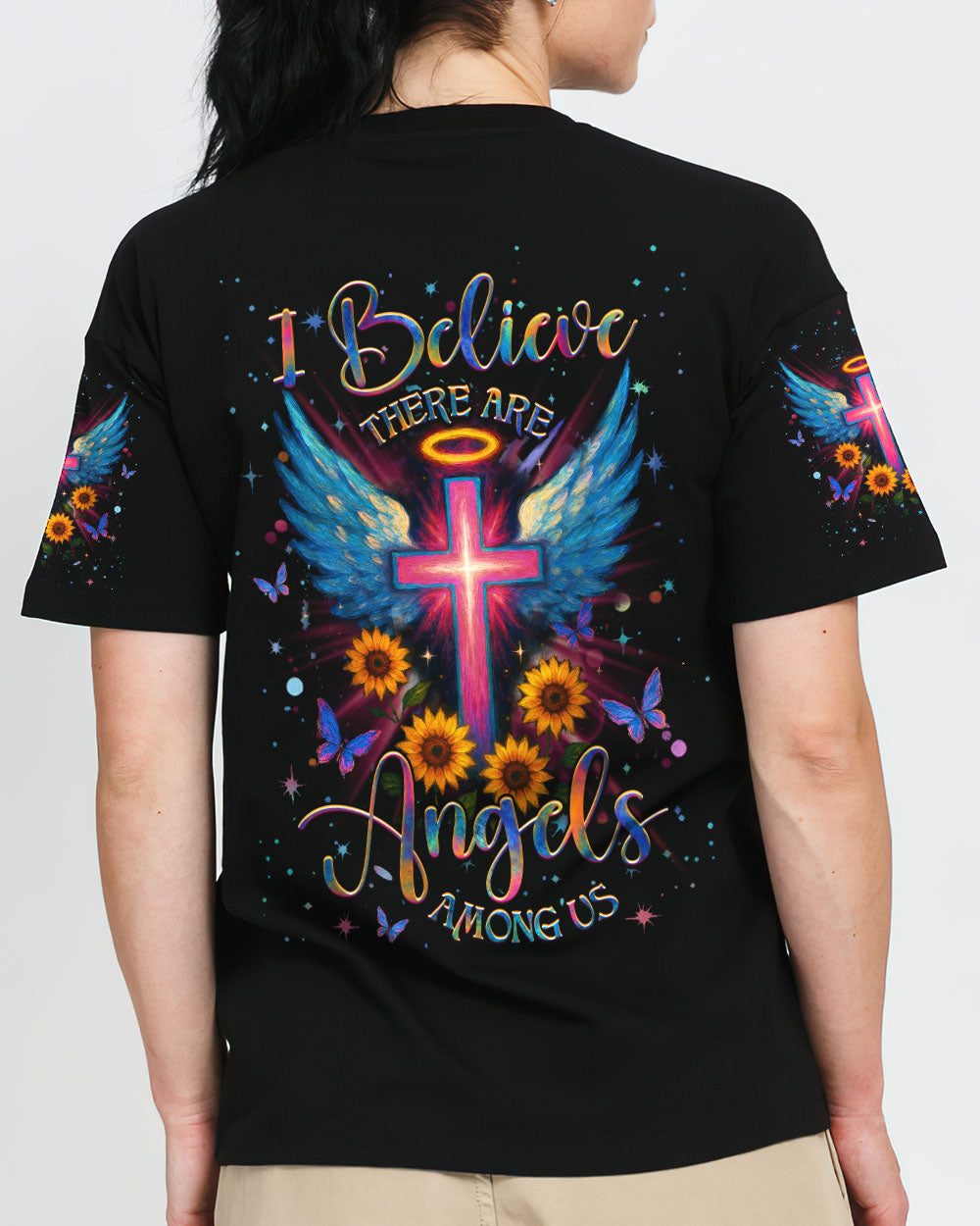 I Believe There Are Angels Among Us Women's All Over Print Shirt - Yhhg0705254