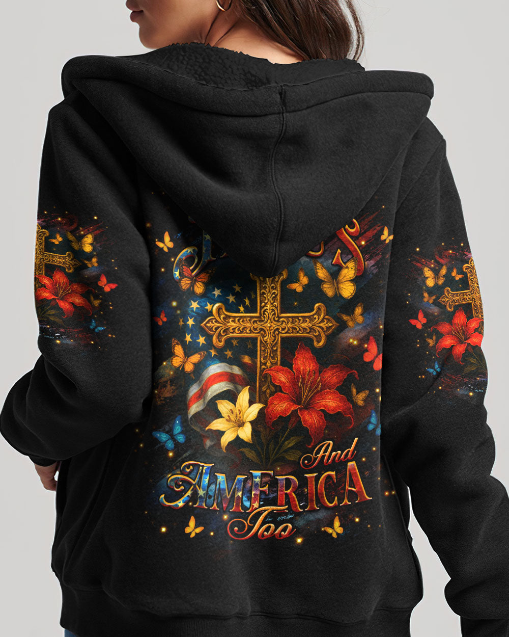 She Loves Jesus And America Too Women's All Over Print Shirt - Yhhg1605253