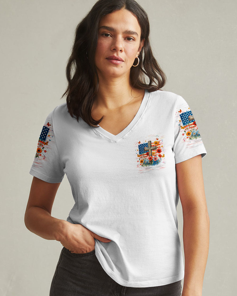 One Nation Under God Women's All Over Print Shirt - Yhhg1906254