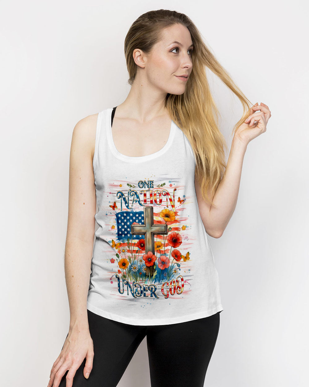 One Nation Under God Women's All Over Print Shirt - Yhhg1906254