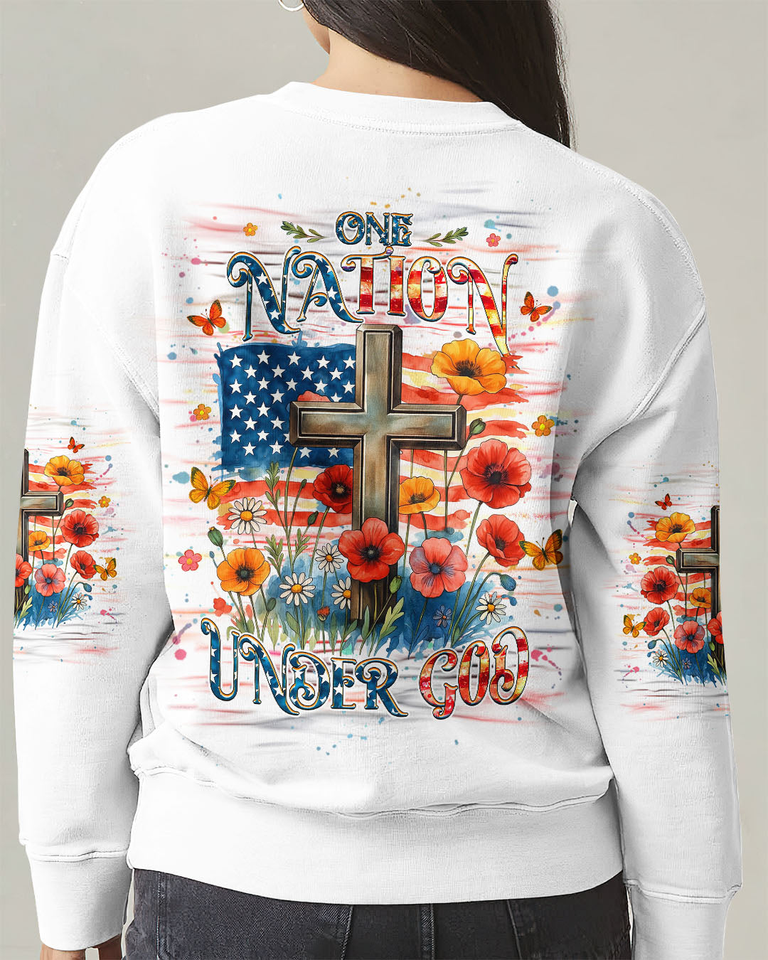 One Nation Under God Women's All Over Print Shirt - Yhhg1906254