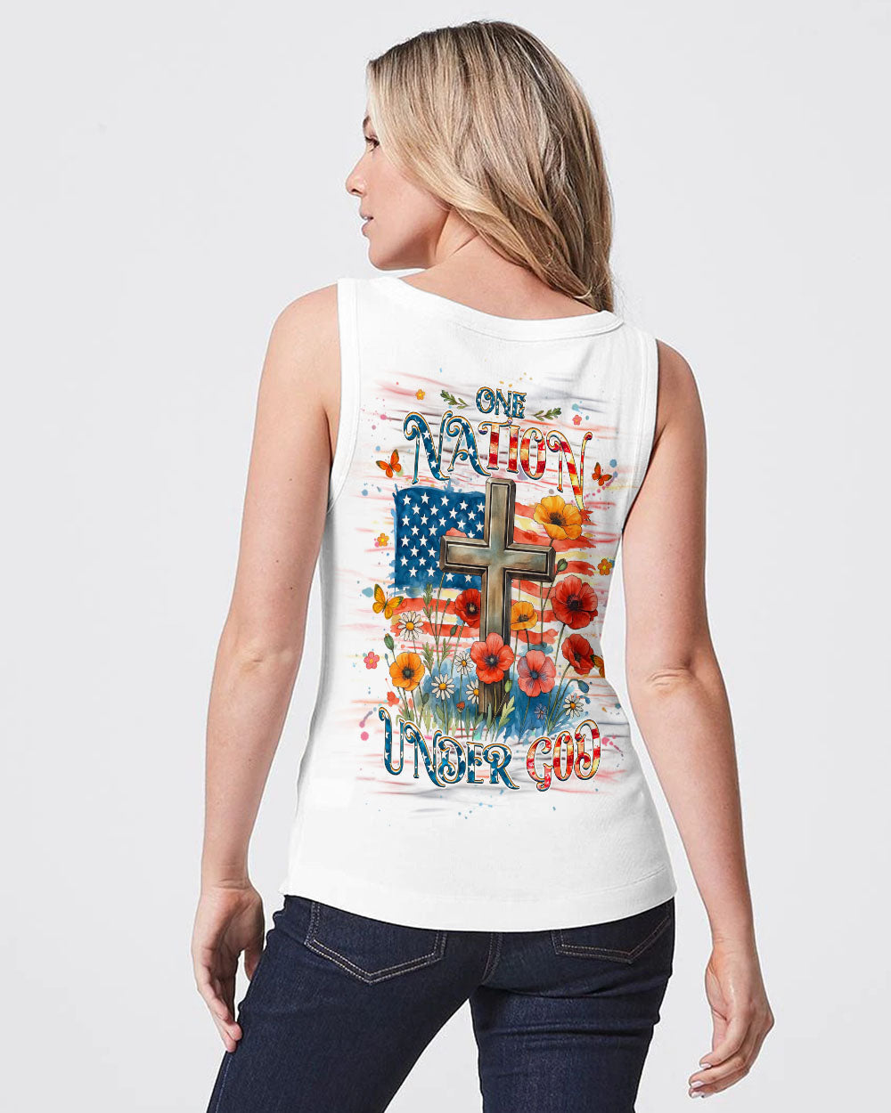 One Nation Under God Women's All Over Print Shirt - Yhhg1906254